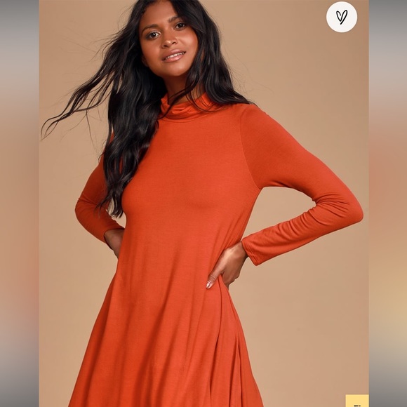 Sway, Girl, Sway! Orange Swing Dress - Picture 3 of 3